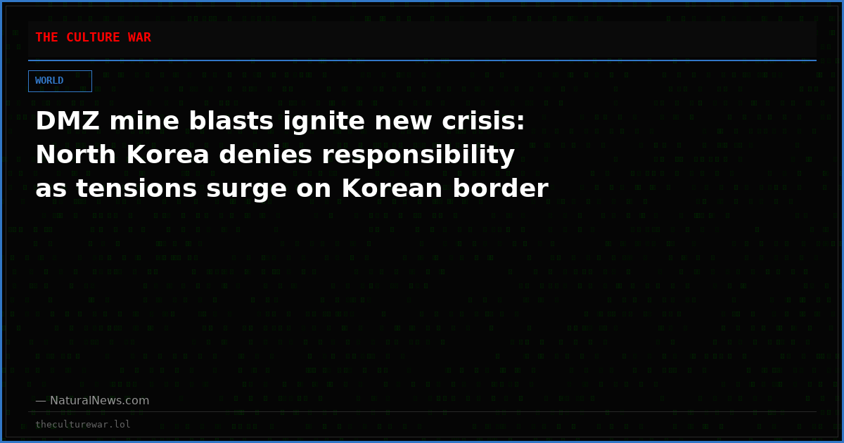 DMZ mine blasts ignite new crisis: North Korea denies responsibility as tensions surge on Korean border