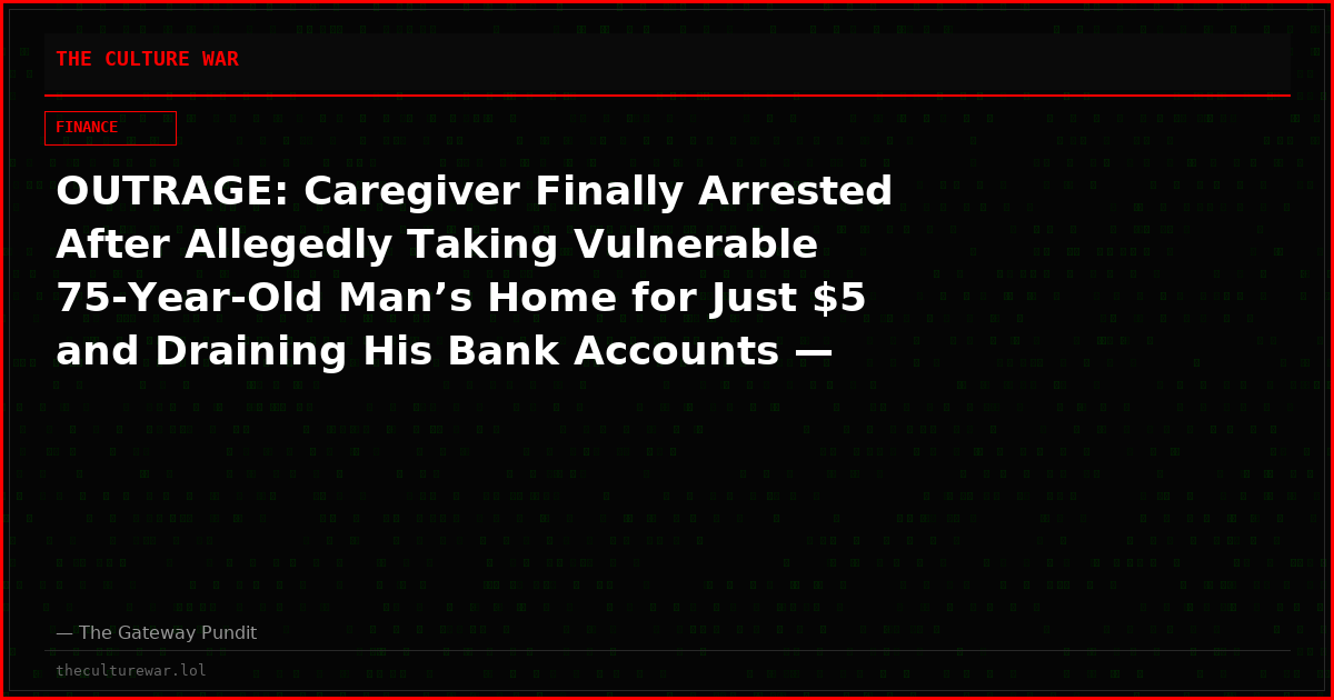 OUTRAGE: Caregiver Finally Arrested After Allegedly Taking Vulnerable 75-Year-Old Man’s Home for Just $5 and Draining His Bank Accounts — Already Out on Bond as Daughter Reveals She Didn’t Even Know Her Father Had Died