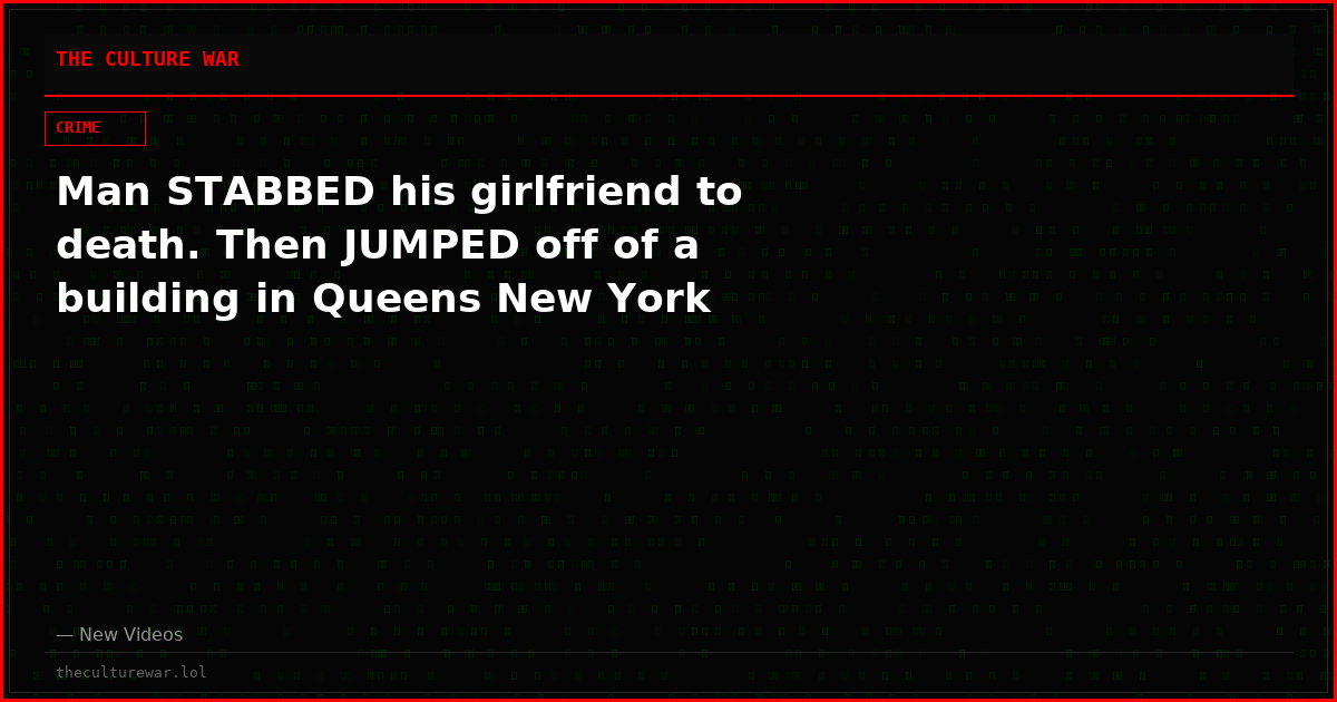 Man STABBED his girlfriend to death. Then JUMPED off of a building in Queens New York