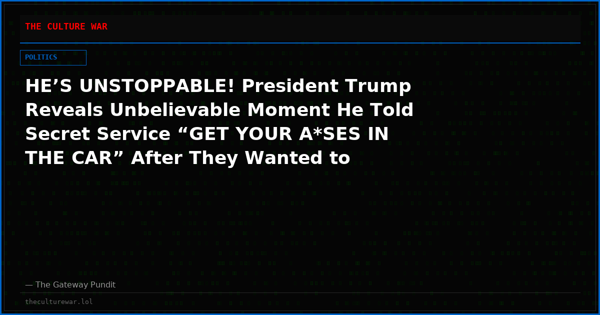 HE’S UNSTOPPABLE! President Trump Reveals Unbelievable Moment He Told Secret Service “GET YOUR A*SES IN THE CAR” After They Wanted to Cancel Oklahoma Campaign Rally! (VIDEO)
