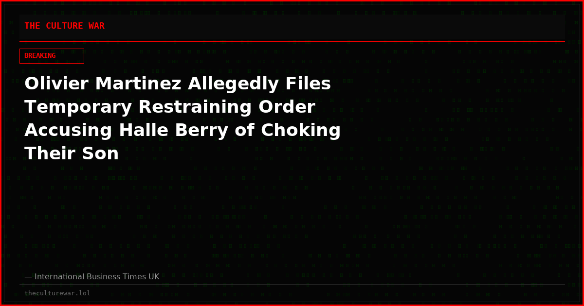 Olivier Martinez Allegedly Files Temporary Restraining Order Accusing Halle Berry of Choking Their Son