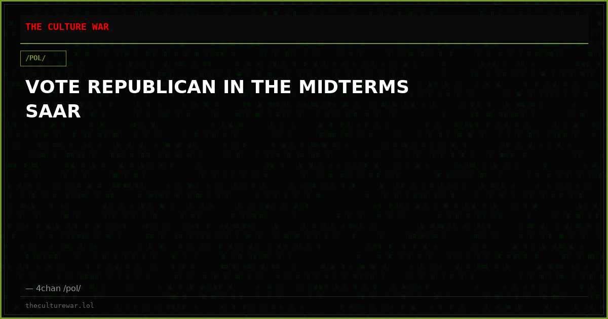 VOTE REPUBLICAN IN THE MIDTERMS SAAR