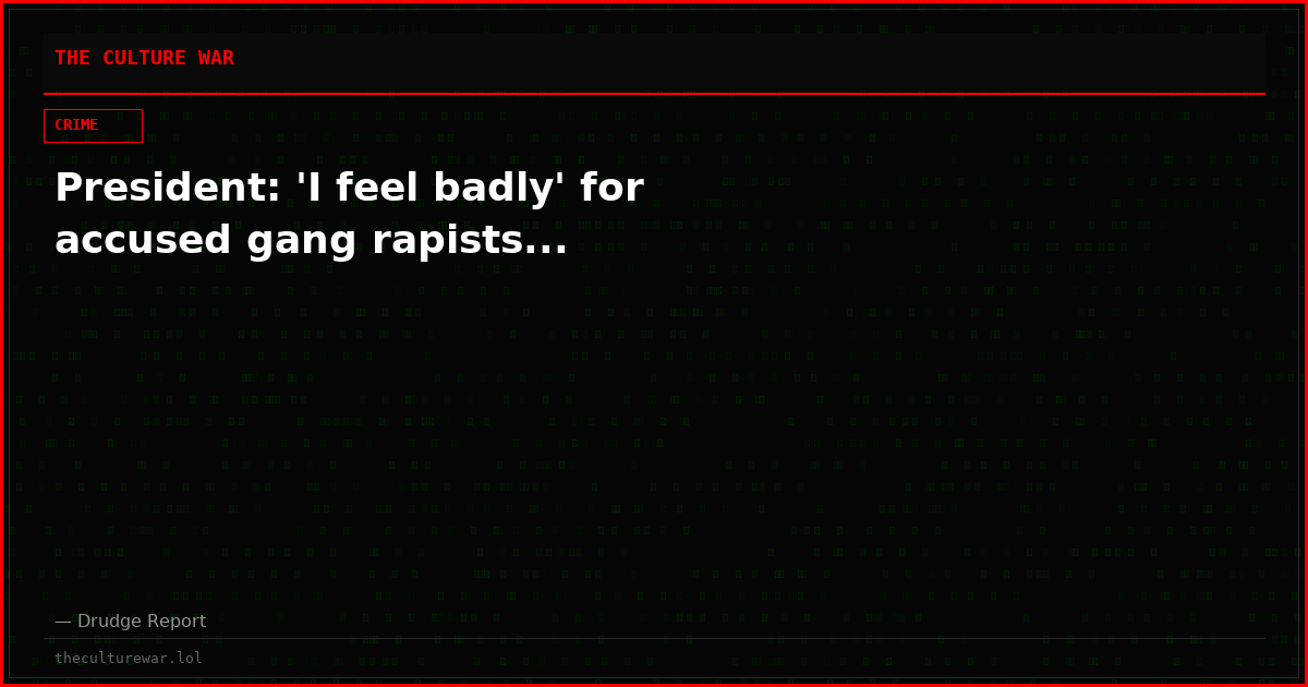 President: 'I feel badly' for accused gang rapists...