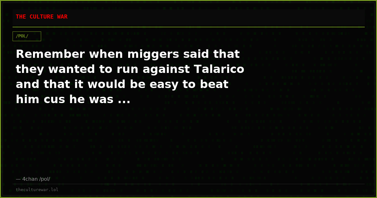 Remember when miggers said that they wanted to run against Talarico and that it would be easy to beat him cus he was ...