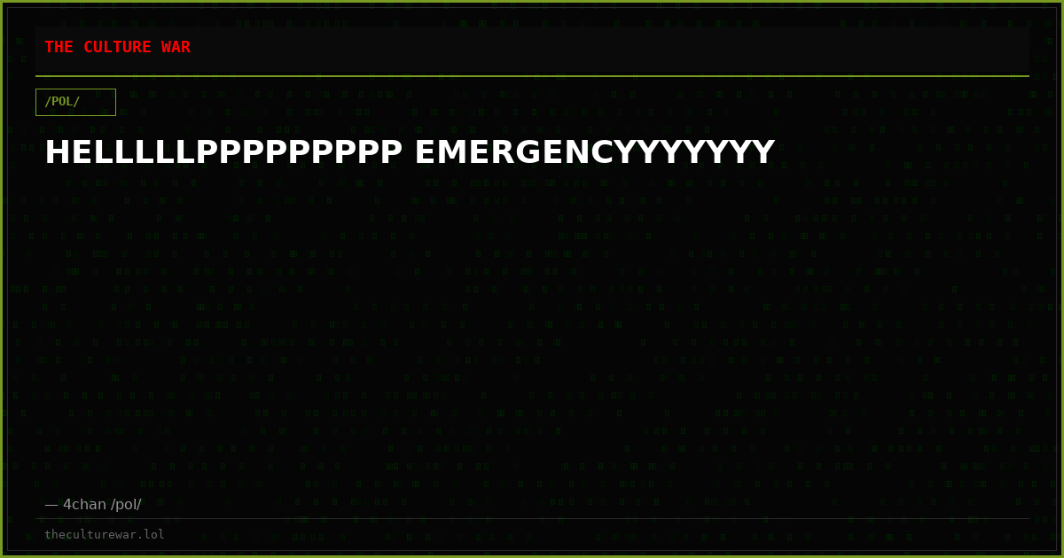 HELLLLLPPPPPPPPP EMERGENCYYYYYYY