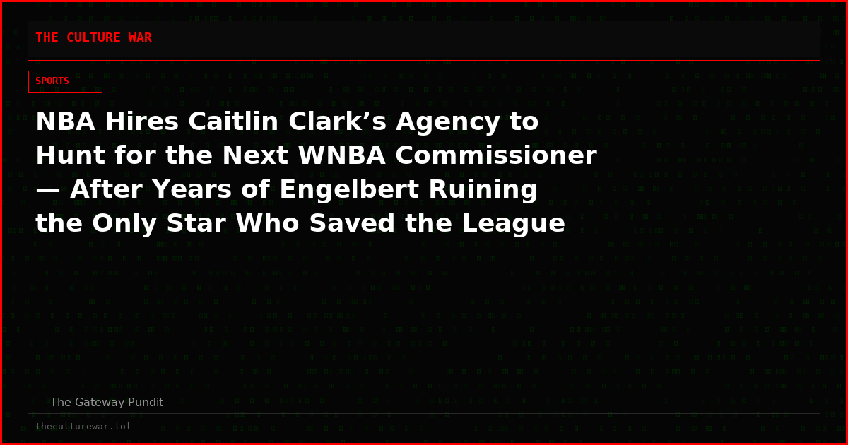 NBA Hires Caitlin Clark’s Agency to Hunt for the Next WNBA Commissioner — After Years of Engelbert Ruining the Only Star Who Saved the League