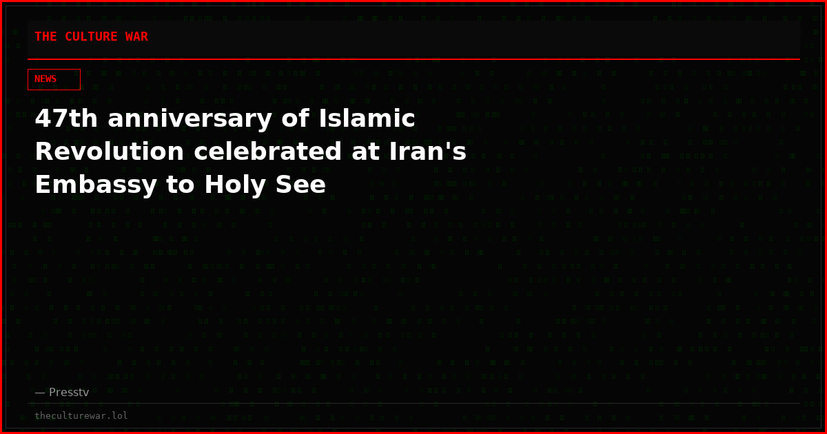 47th anniversary of Islamic Revolution celebrated at Iran's Embassy to Holy See