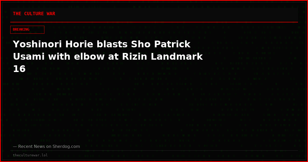 Yoshinori Horie blasts Sho Patrick Usami with elbow at Rizin Landmark 16