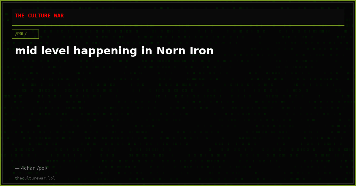 mid level happening in Norn Iron