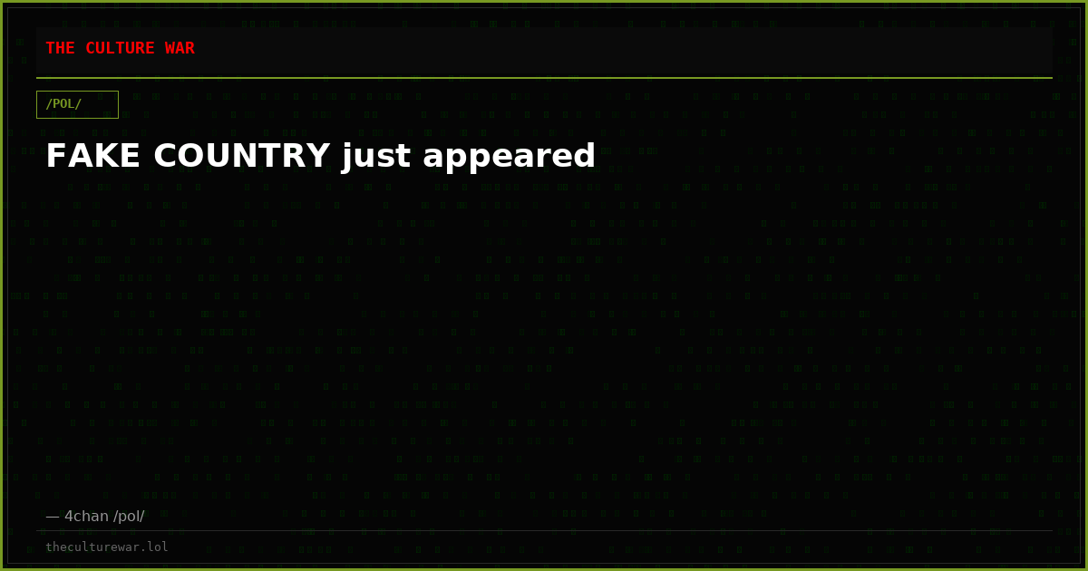 FAKE COUNTRY just appeared