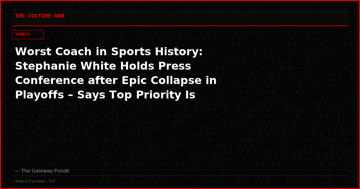 Worst Coach in Sports History: Stephanie White Holds Press Conference after Epic Collapse in Playoffs – Says Top Priority Is Keeping Kelsey ‘Ball-Hog’ Mitchell and NOT Caitlin Clark