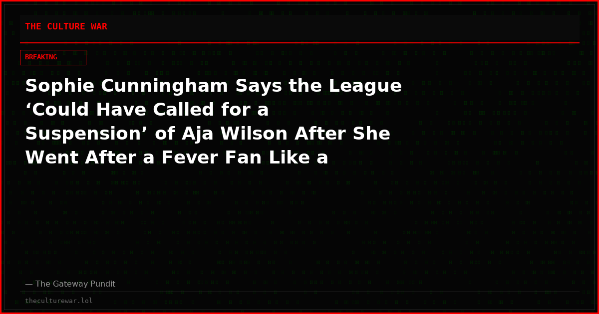 Sophie Cunningham Says the League ‘Could Have Called for a Suspension’ of Aja Wilson After She Went After a Fever Fan Like a Maniac: ‘She Needs to Grow Up”