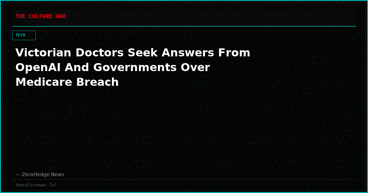 Victorian Doctors Seek Answers From OpenAI And Governments Over Medicare Breach