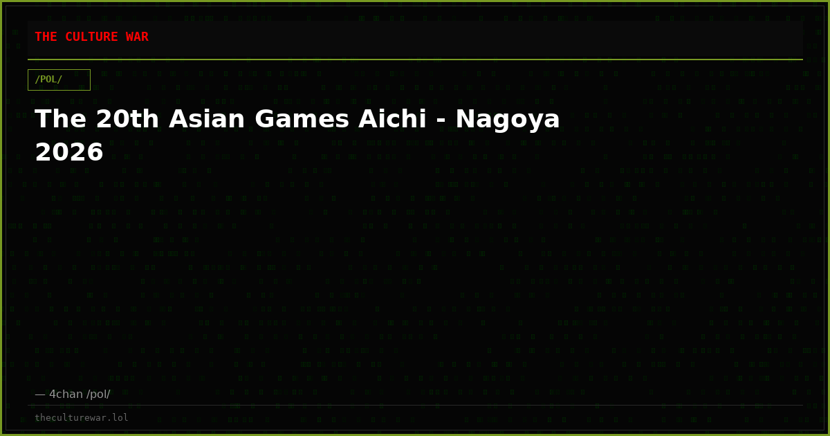 The 20th Asian Games Aichi - Nagoya 2026