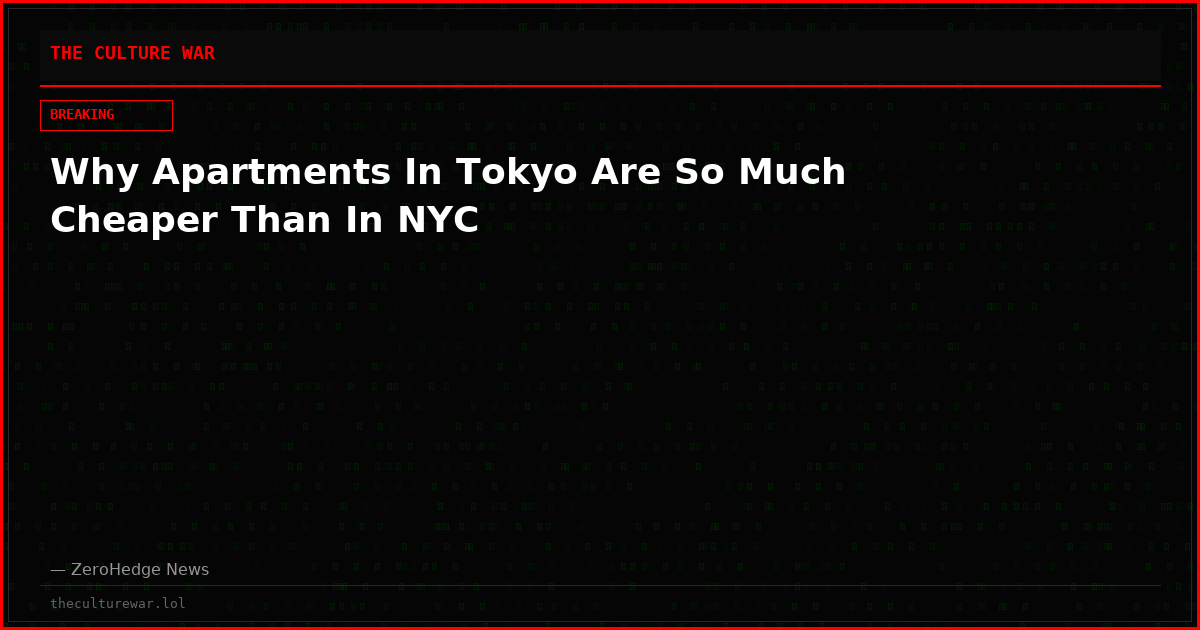 Why Apartments In Tokyo Are So Much Cheaper Than In NYC