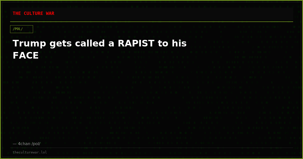 Trump gets called a RAPIST to his FACE