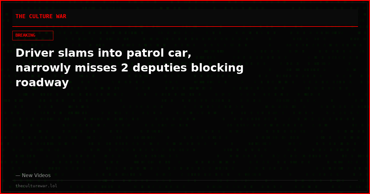 Driver slams into patrol car, narrowly misses 2 deputies blocking roadway