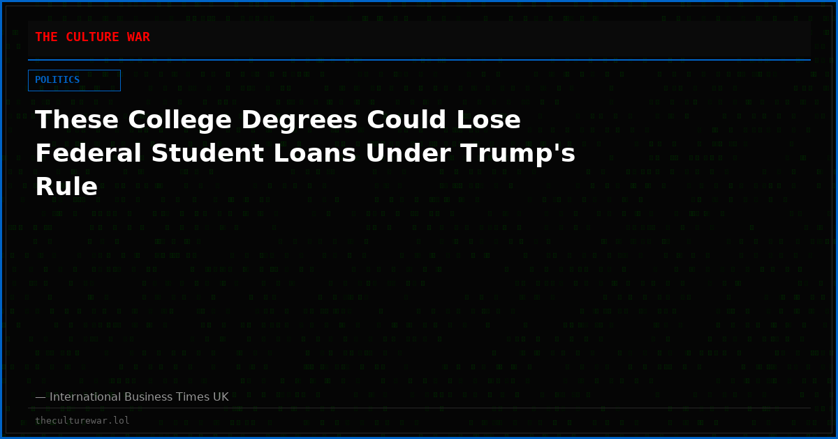 These College Degrees Could Lose Federal Student Loans Under Trump's Rule