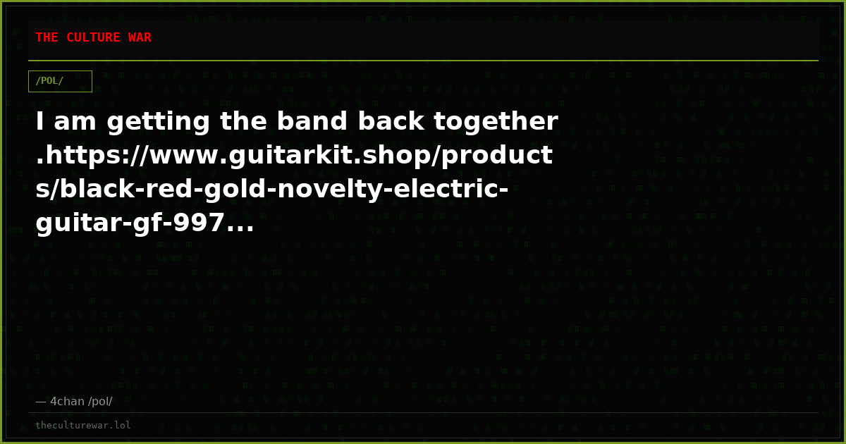 I am getting the band back together.https://www.guitarkit.shop/products/black-red-gold-novelty-electric-guitar-gf-997...