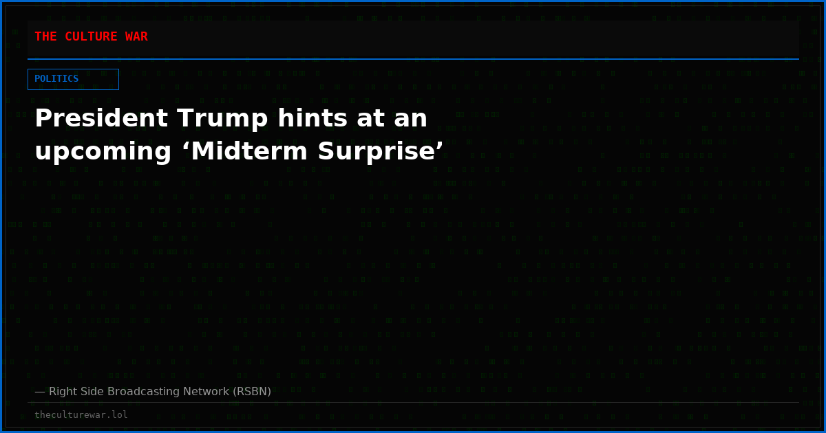 President Trump hints at an upcoming ‘Midterm Surprise’