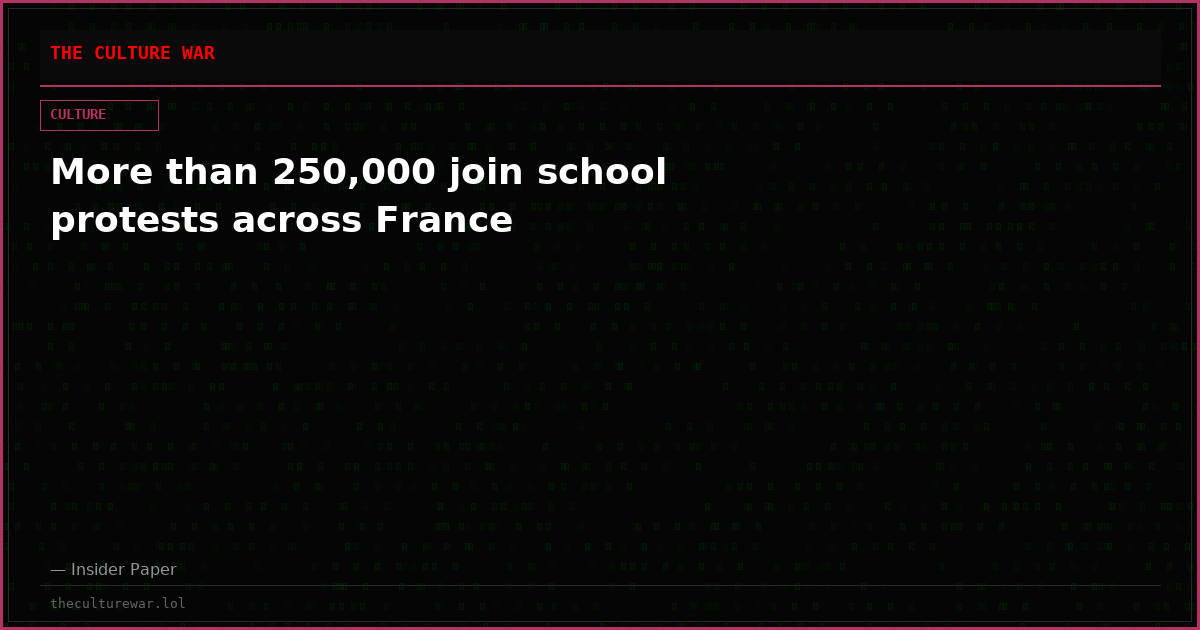More than 250,000 join school protests across France