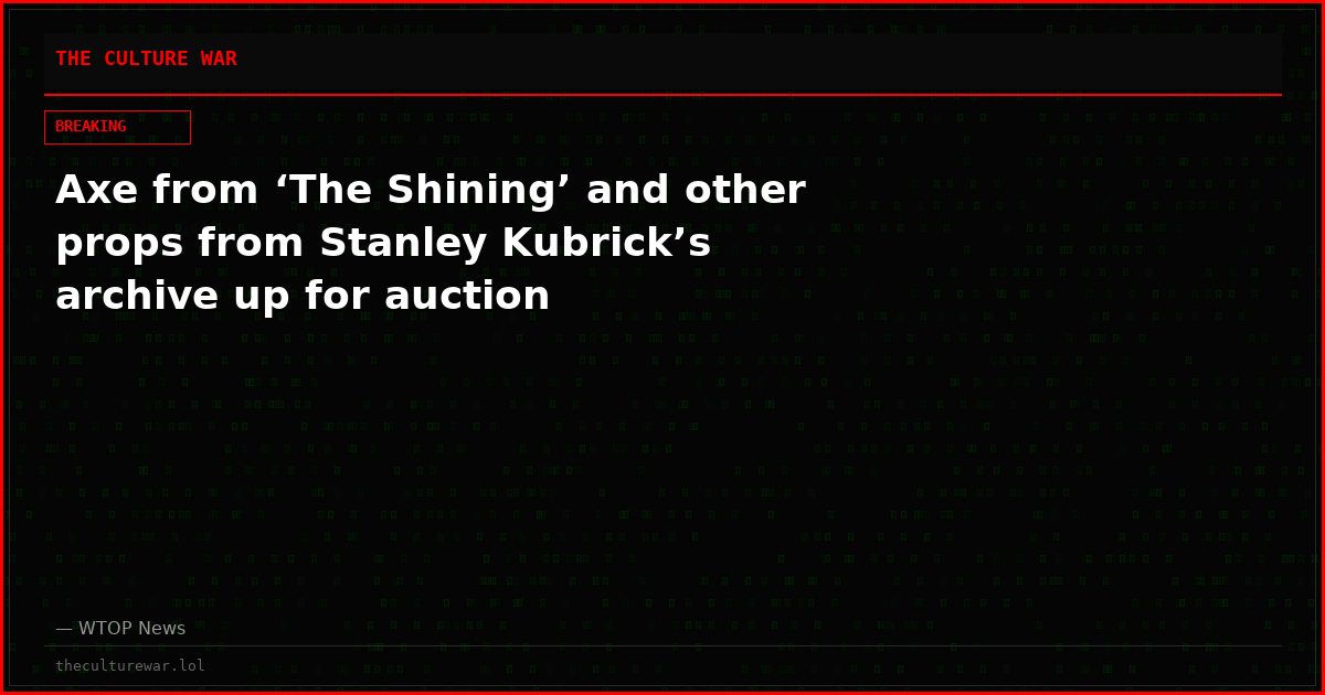 Axe from ‘The Shining’ and other props from Stanley Kubrick’s archive up for auction