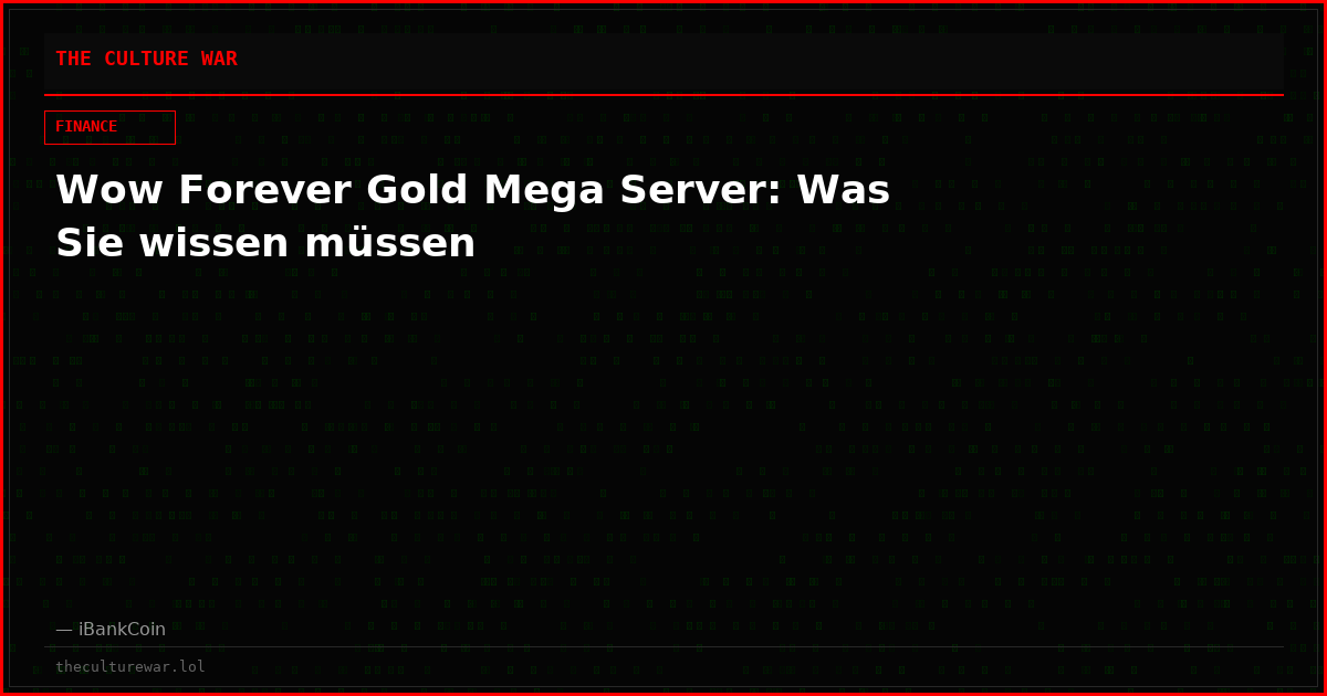 Wow Forever Gold Mega Server: Was Sie wissen müssen