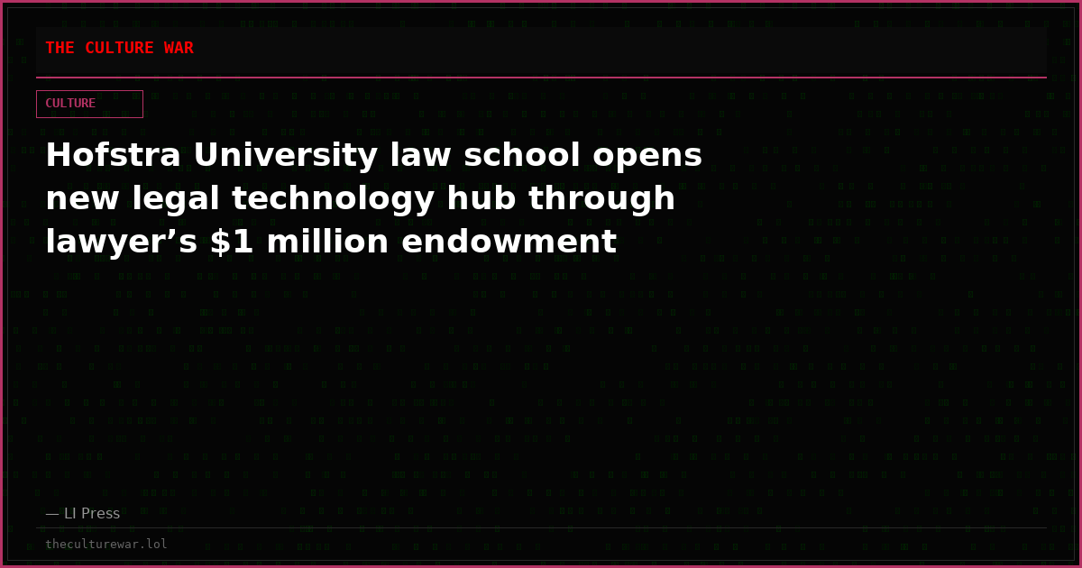Hofstra University law school opens new legal technology hub through lawyer’s $1 million endowment