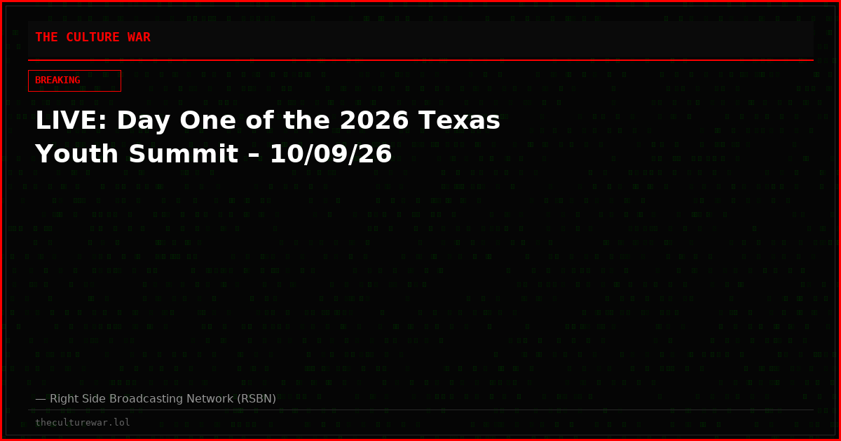 LIVE: Day One of the 2026 Texas Youth Summit – 10/09/26