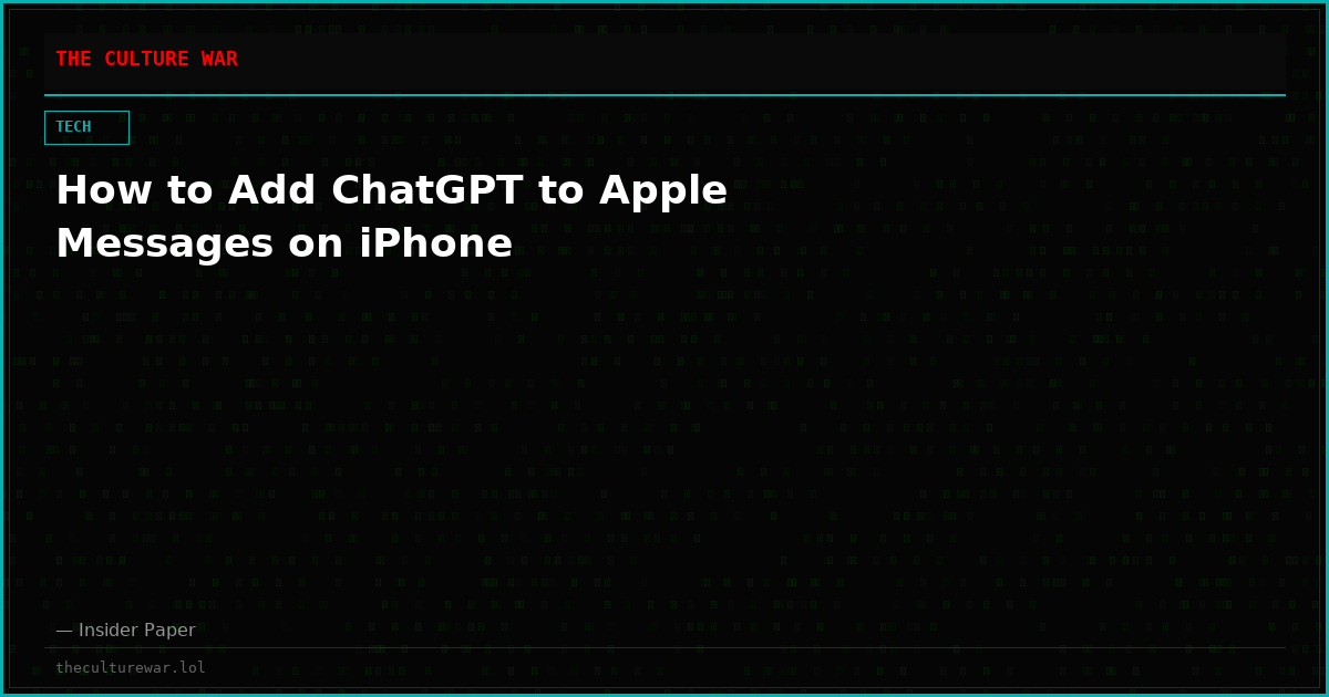 How to Add ChatGPT to Apple Messages on iPhone