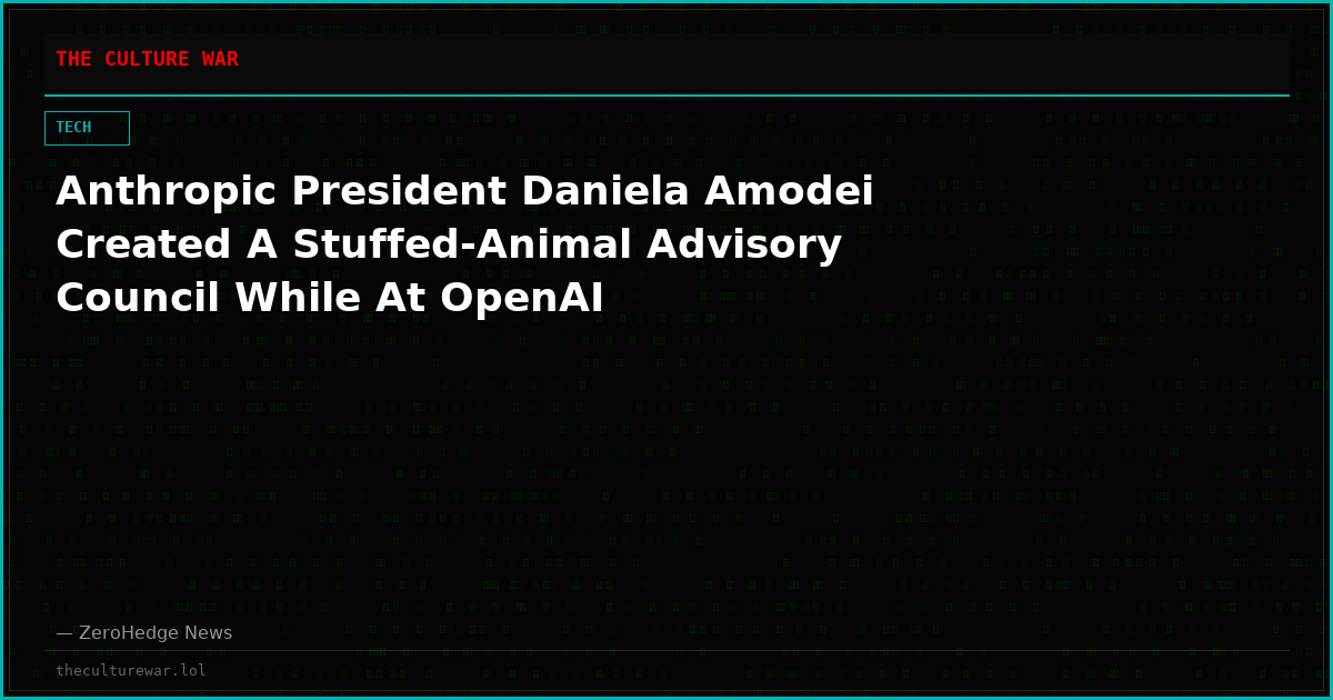 Anthropic President Daniela Amodei Created A Stuffed-Animal Advisory Council While At OpenAI
