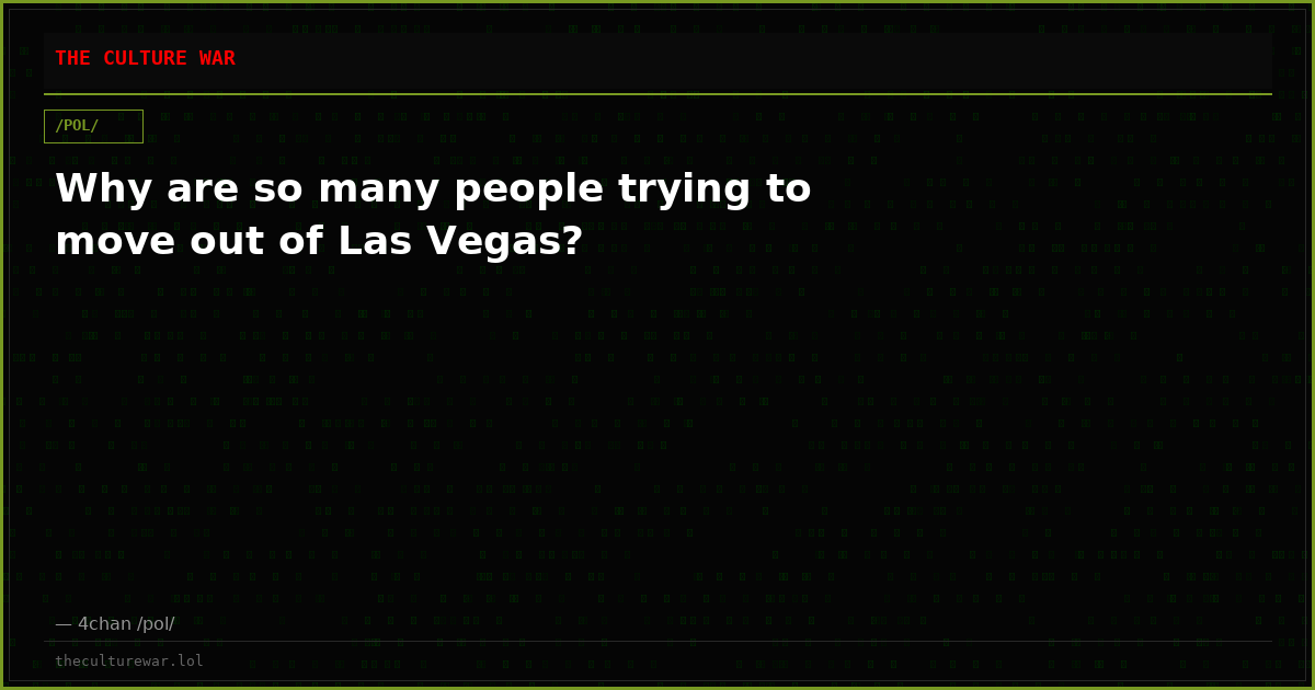 Why are so many people trying to move out of Las Vegas?