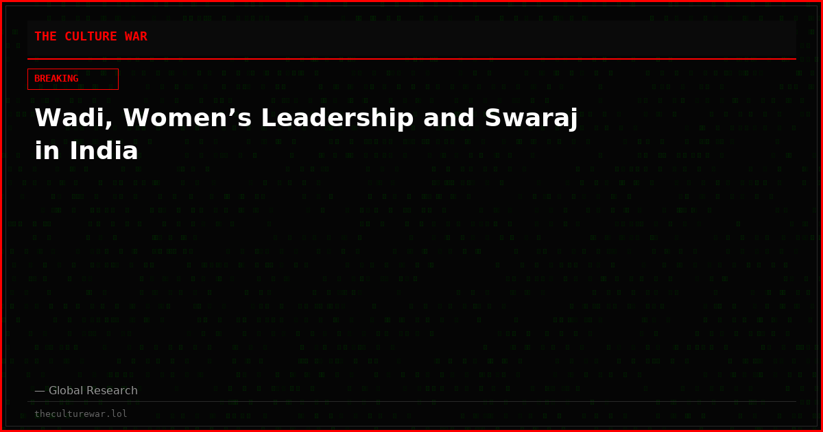 Wadi, Women’s Leadership and Swaraj in India