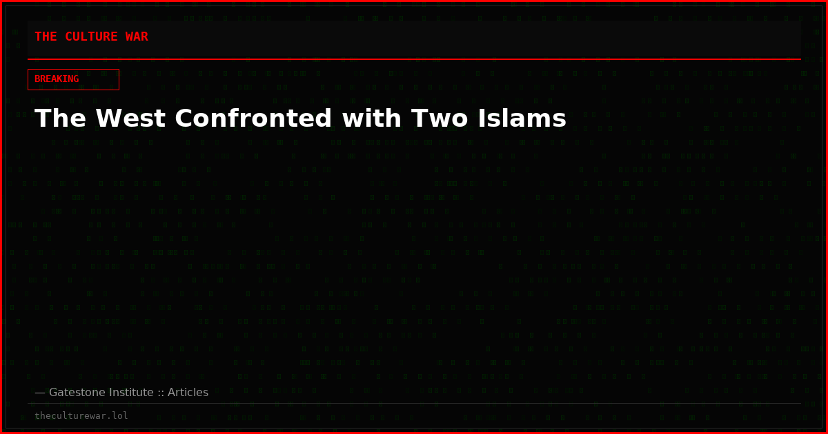 The West Confronted with Two Islams