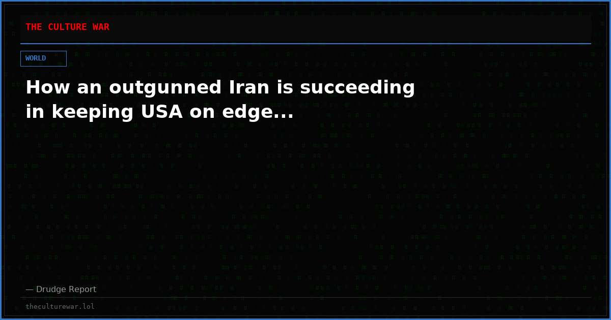 How an outgunned Iran is succeeding in keeping USA on edge...