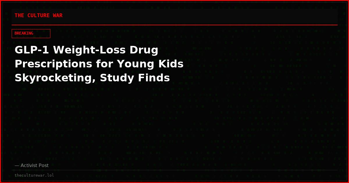 GLP-1 Weight-Loss Drug Prescriptions for Young Kids Skyrocketing, Study Finds