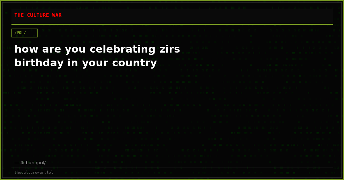 how are you celebrating zirs birthday in your country
