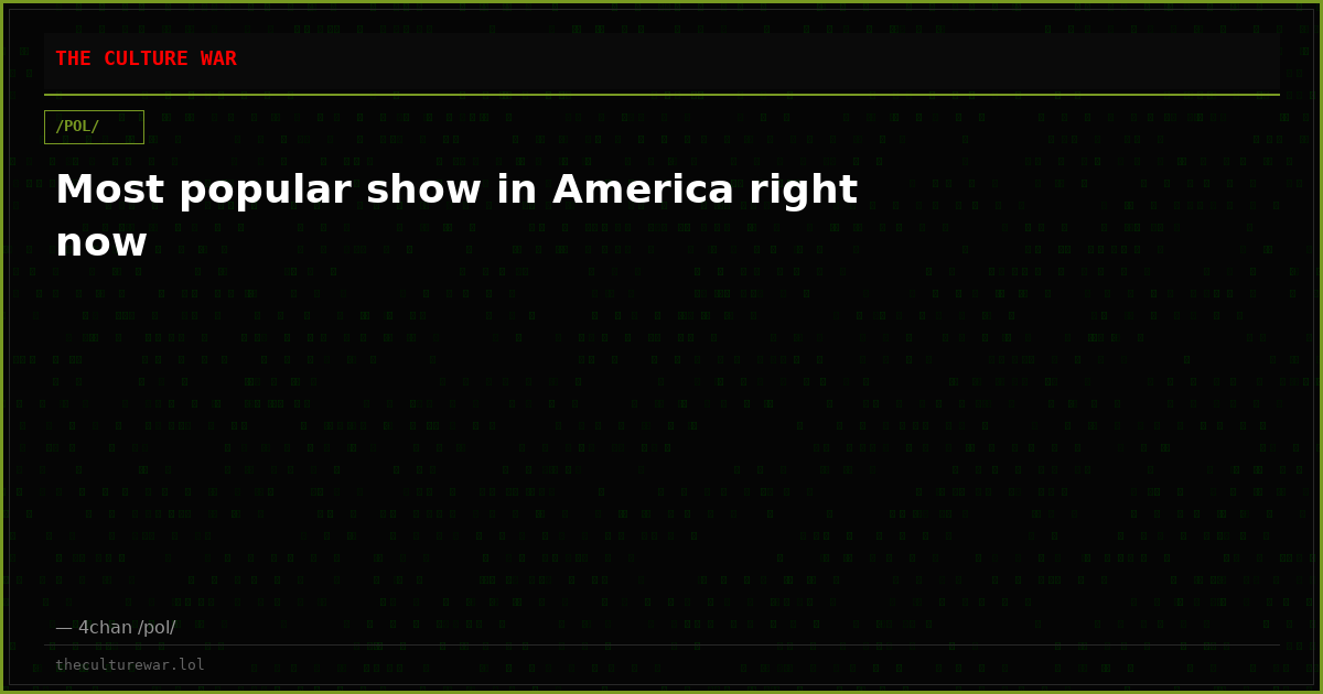 Most popular show in America right now
