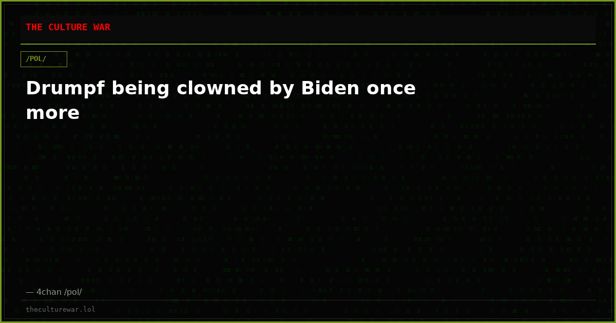 Drumpf being clowned by Biden once more