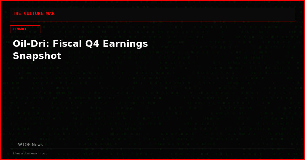Oil-Dri: Fiscal Q4 Earnings Snapshot