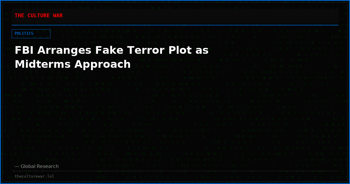 FBI Arranges Fake Terror Plot as Midterms Approach