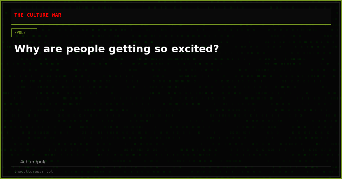 Why are people getting so excited?