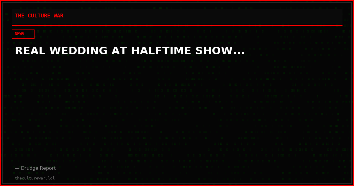 REAL WEDDING AT HALFTIME SHOW...