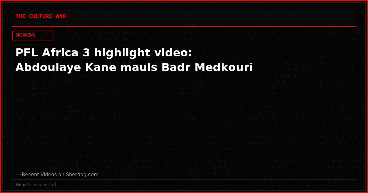 PFL Africa 3 highlight video: Abdoulaye Kane mauls Badr Medkouri