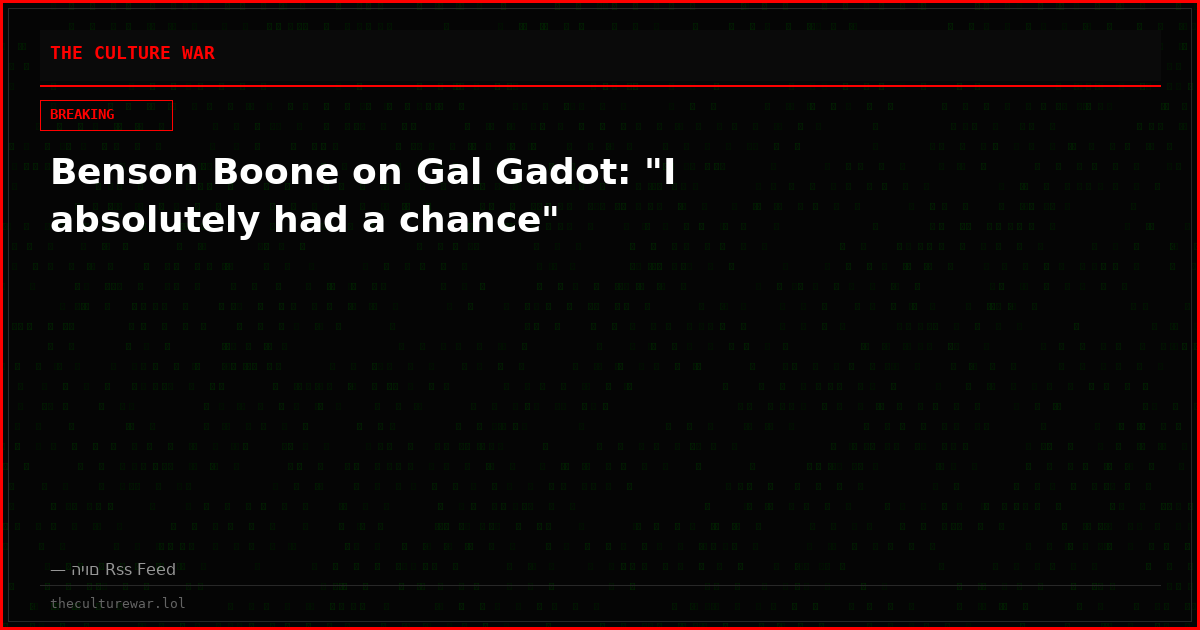 Benson Boone on Gal Gadot: "I absolutely had a chance"