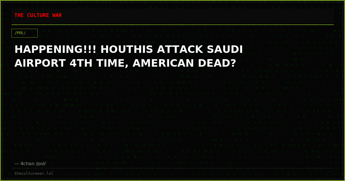 HAPPENING!!! HOUTHIS ATTACK SAUDI AIRPORT 4TH TIME, AMERICAN DEAD?