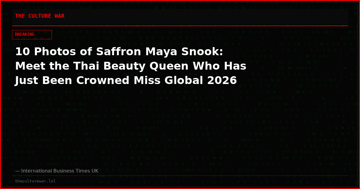 10 Photos of Saffron Maya Snook: Meet the Thai Beauty Queen Who Has Just Been Crowned Miss Global 2026