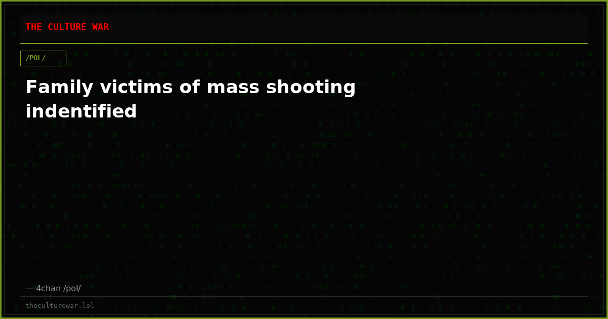 Family victims of mass shooting indentified