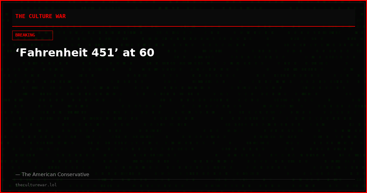 ‘Fahrenheit 451’ at 60