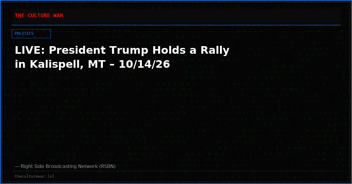 LIVE: President Trump Holds a Rally in Kalispell, MT – 10/14/26